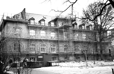 Kirurgens annex under ombyggnad, 1970-talet